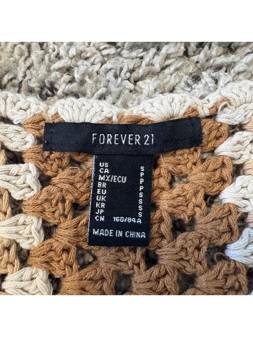 Bundle of 3 Crochet Knit Crop Tops – Aerie & Forever 21 – Size S - Picture 8 of 8